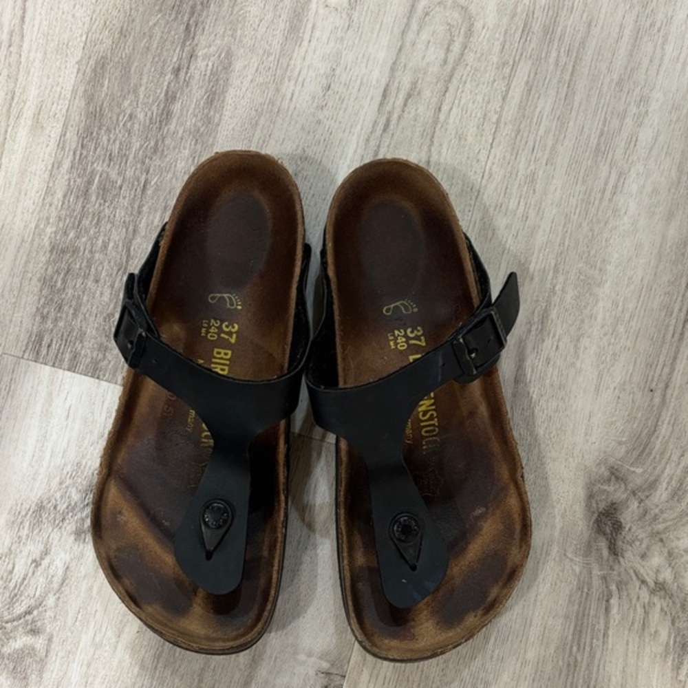 Birkenstock Black Sandals SIZE 6 WOMEN IN GOOD CONDITION - Picture 1 of 8